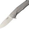 LionSTEEL TRE Titanium Gray Folding Knife M390 Blade Italy