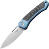 LionSTEEL Twain Button Lock Folding Knife CPM MagnaCut Blue