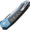 LionSTEEL Twain Button Lock Folding Knife CPM MagnaCut Blue