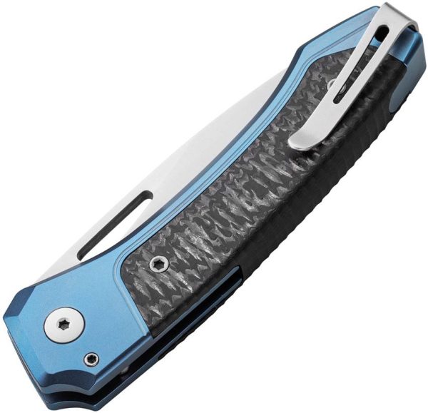 LionSTEEL Twain Button Lock Folding Knife CPM MagnaCut Blue
