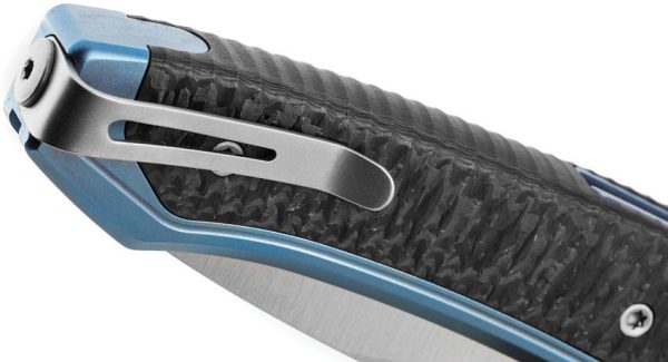 LionSTEEL Twain Button Lock Folding Knife CPM MagnaCut Blue