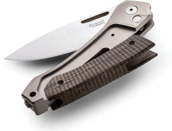 LionSTEEL Twain Button Lock Folding Knife CPM MagnaCut Blue