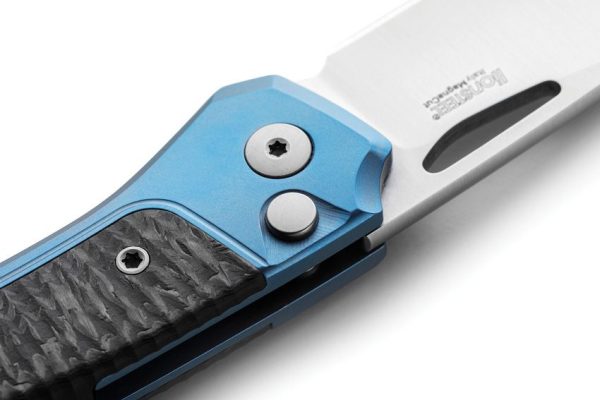 LionSTEEL Twain Button Lock Folding Knife CPM MagnaCut Blue