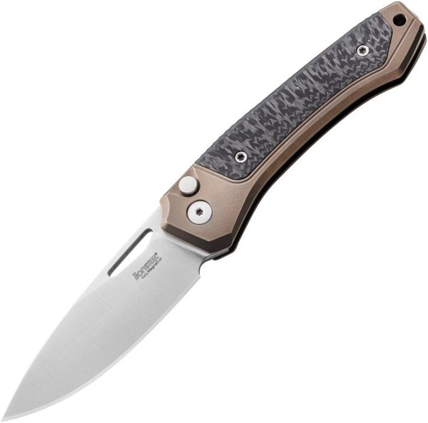 LionSTEEL Twain Button Lock Folding Knife CPM MagnaCut CF