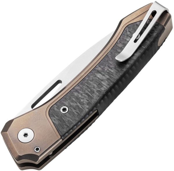 LionSTEEL Twain Button Lock Folding Knife CPM MagnaCut CF