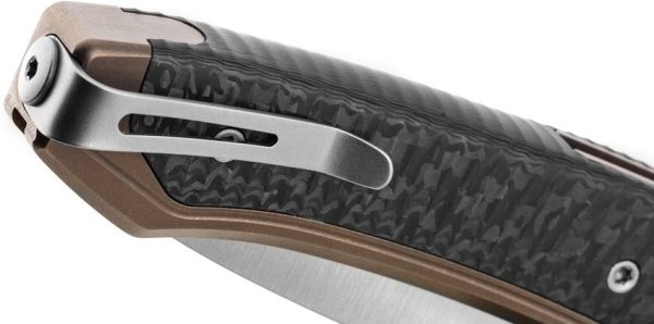 LionSTEEL Twain Button Lock Folding Knife CPM MagnaCut CF