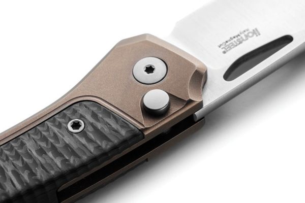 LionSTEEL Twain Button Lock Folding Knife CPM MagnaCut CF