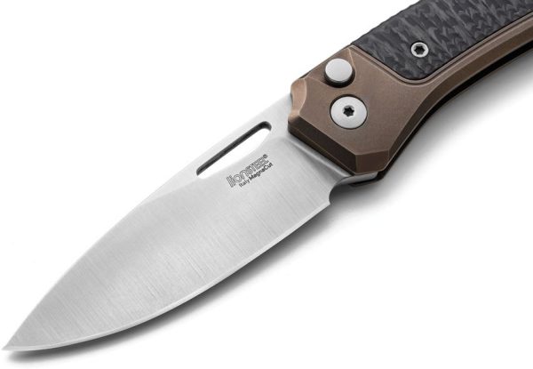 LionSTEEL Twain Button Lock Folding Knife CPM MagnaCut CF