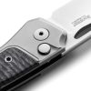 LionSTEEL Twain Button Lock Folding Knife CPM MagnaCut Gray CF