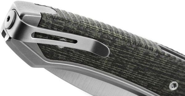 LionSTEEL Twain Button Lock Folding Knife CPM MagnaCut Green