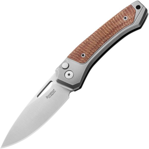 LionSTEEL Twain Button Lock Folding Knife CPM MagnaCut Micarta