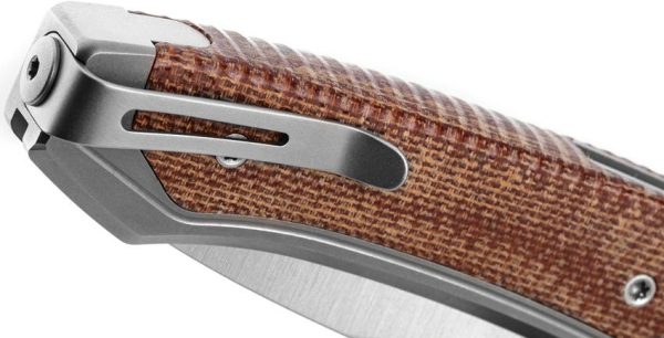 LionSTEEL Twain Button Lock Folding Knife CPM MagnaCut Micarta