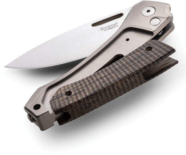 LionSTEEL Twain Button Lock Folding Knife CPM MagnaCut Micarta