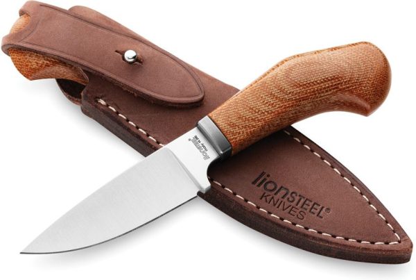 LionSTEEL Willy Fixed Blade M390 Natural Canvas Micarta