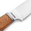LionSTEEL Willy Fixed Blade M390 Natural Canvas Micarta