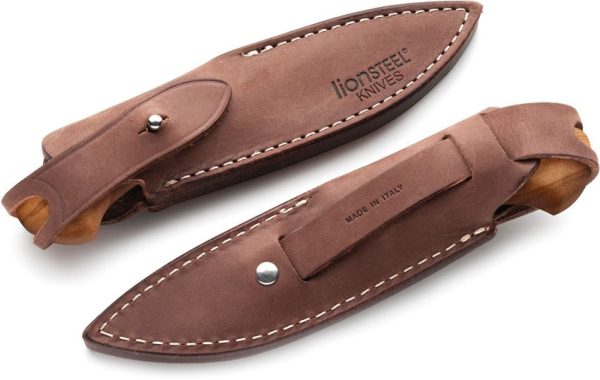 LionSTEEL Willy Fixed Blade Olive M390 Italian Knife Sheath