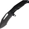 LOTAR Combat AKRAV Gen6X Ghost D2 Tanto Folding Knife Black