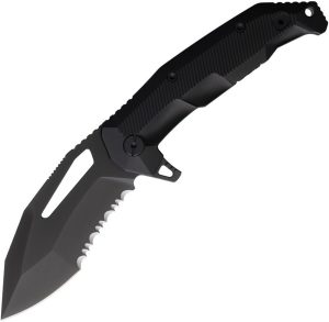 LTRF106XBKX.jpg LOTAR Combat AKRAV Gen6X Ghost D2 Tanto Folding Knife Black