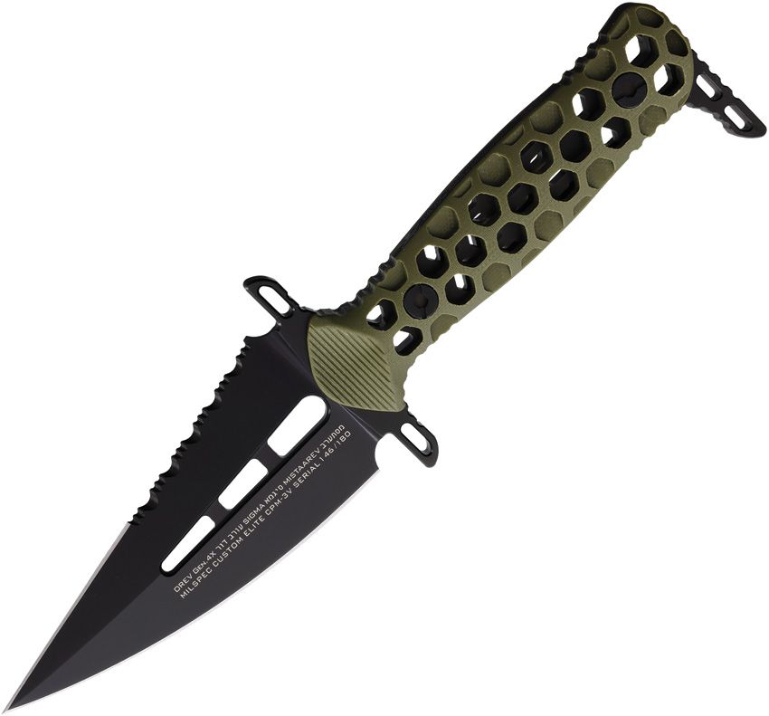 LOTAR Combat OREV Gen 4X Sigma Fixed Blade Knife OD Green CPM-3V
