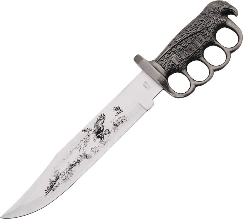 Eagle Bowie Fixed Blade Knife 9.75" Stainless Blade w/ Sheath