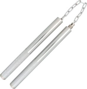 M3180.jpg Miscellaneous Nunchakus NU-014S Silver Steel