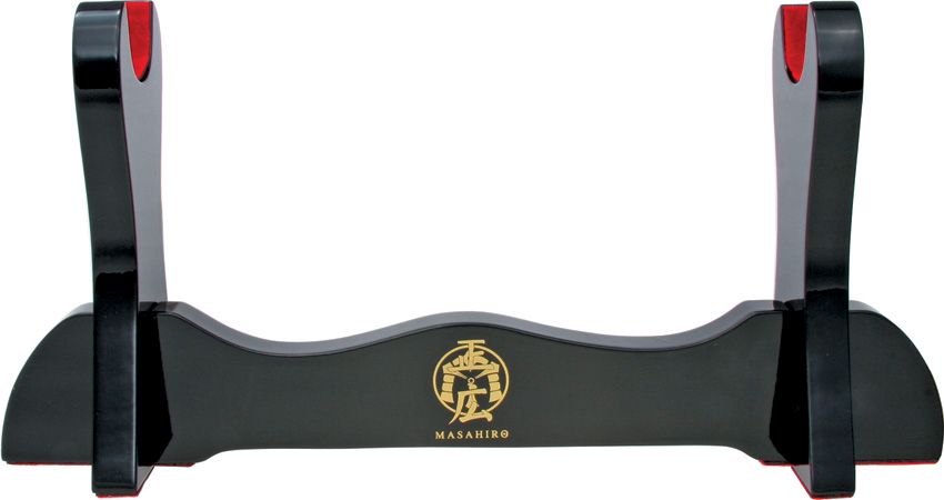 Black Lacquer Wood Tabletop Sword Stand 15 5/8" x 7 1/2"