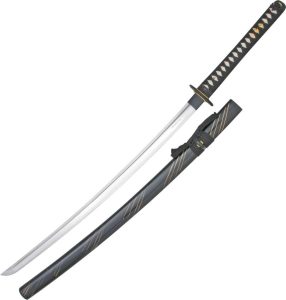 Katana Carbon Steel 26.5" Blade Fixed Sword Black Handle