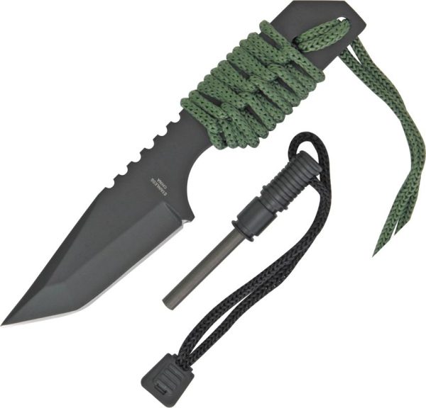 Small Survival Knife Tanto Fire Starter