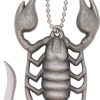 Scorpion Neck Knife Pendant Beaded Chain