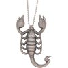 Scorpion Neck Knife Pendant Beaded Chain