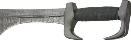Spartan Sword 26" Sharpened Steel Blade Black Grip Fixed Blade