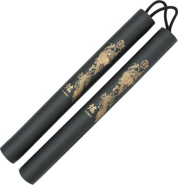 Miscellaneous Practice Nunchucks - Black Rubber 12.25 inches