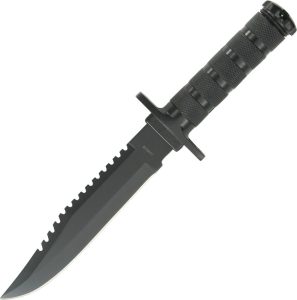 Miscellaneous Survival Knife Black - 12 inches Sawback