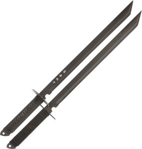 Miscellaneous Twin Ninja Sword Set - Black Stainless