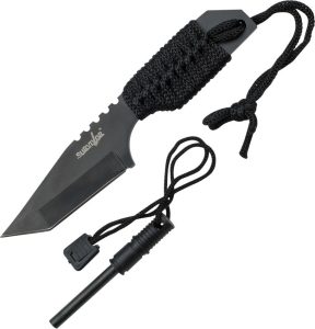 Survivor Fixed Blade Tanto Black Stainless Steel