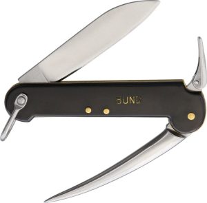 German Sailor Pocket Knife Stainless Black Handle