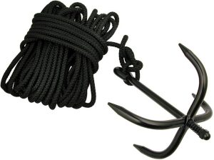 Grappling Hook Stainless Black Cord Assembly