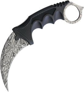 Miscellaneous Neck Knife - Faux Damascus Karambit