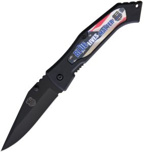 Miscellaneous Blue Lives Matter Linerlock - Black
