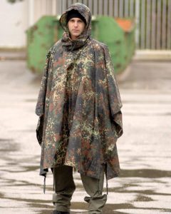 Mil-Tec Flecktarn Ripstop Poncho Tactical Camo Wetness Protection