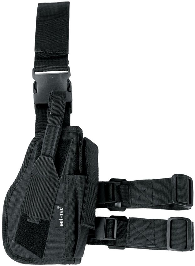 Mil-Tec Low Ride Holster Black with Mag Pouch