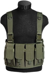 M4483.jpg Mil-Tec OD Mag Carrier Chest Rig Tactical Vest AK47 Pistol