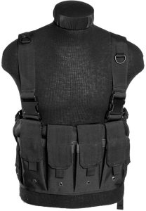 M4484.jpg Mil-Tec Black Mag Carrier Chest Rig Tactical AK47 Magazine