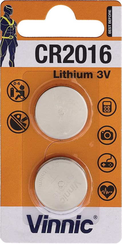 Miscellaneous CR2016 Lithium Batteries - 3V Pack of 2