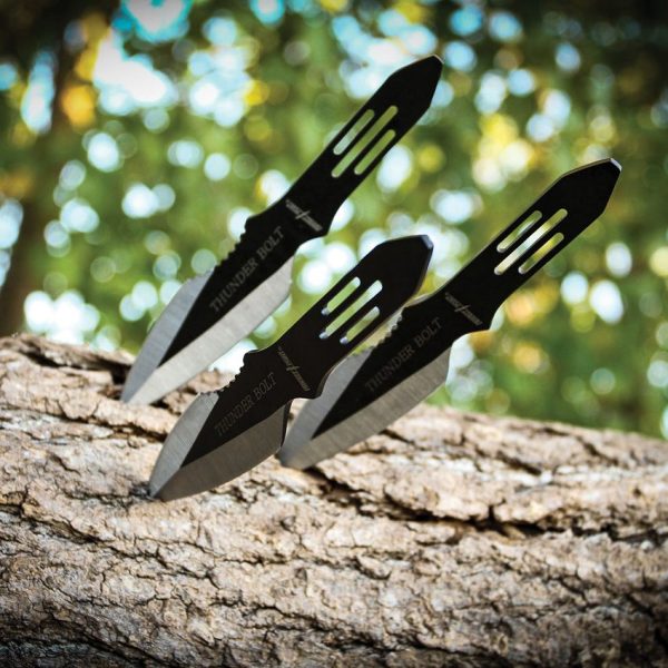 Perfect Point M4503 Throwing Knife Set - Two-Tone Stainless