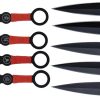 Perfect Point M4504 Throwing Knife Set Nine-Pack - Black Stainless