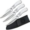 Perfect Point Throwing Knife Set - Satin Stainless One-Piece