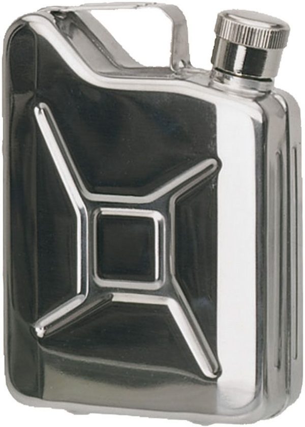 Mil-Tec Jerry Can Flask - Stainless 170ml Capacity
