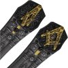 Masonic Linerlock Moving Logo - Black Stonewash