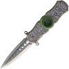 Masonic Spinner Linerlock - Silver Aluminum Handle